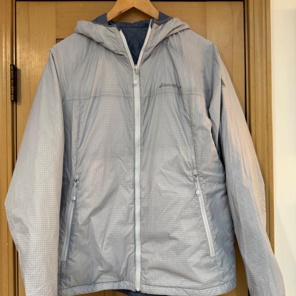 Eddie Bauer Women’s Blue Astrolite Reversible Jacket - Picture 3 of 4